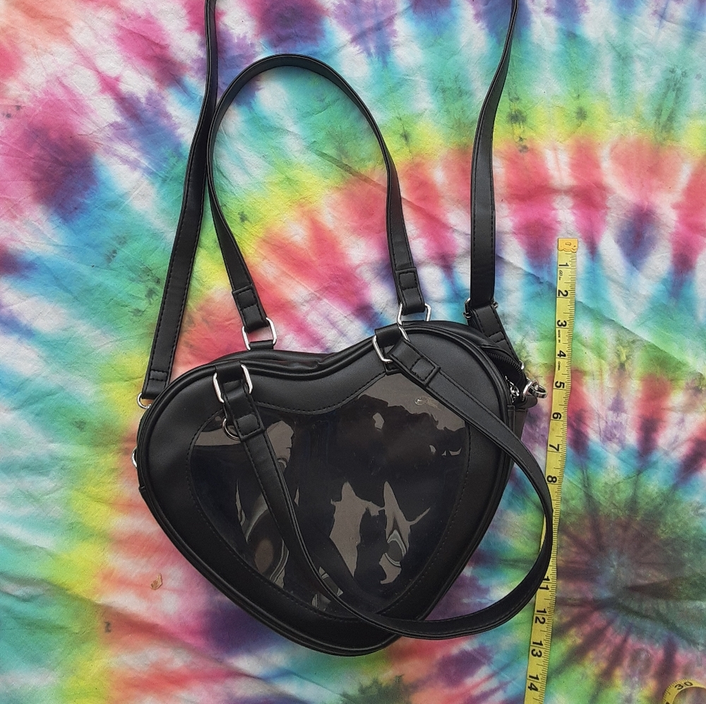 Sold. Dolls Kill clear heart purse - Picture 6 of 7